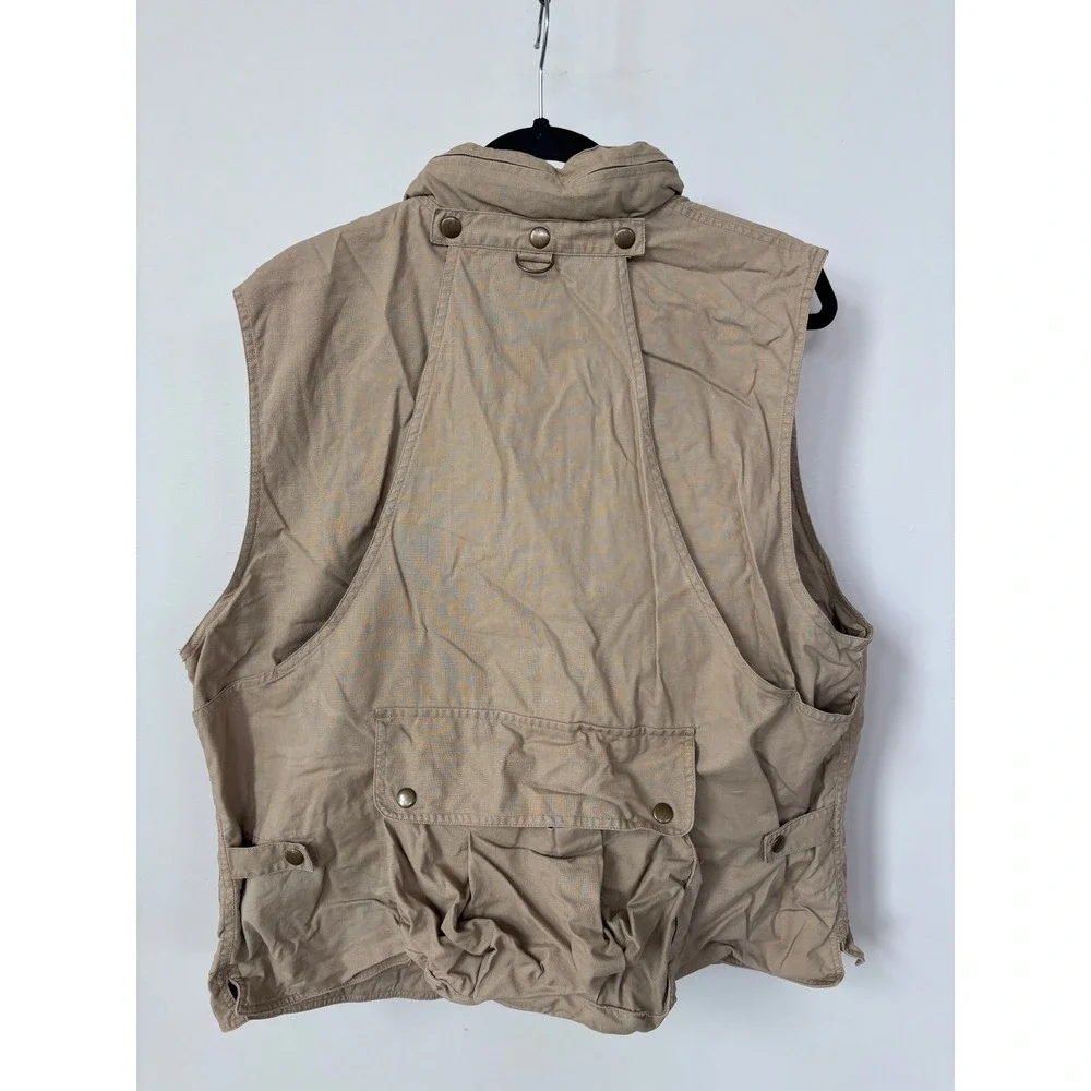 Vintage Banana Republic Safari Travel Vest Mens Medium‎ Khaki Fishing Cargo